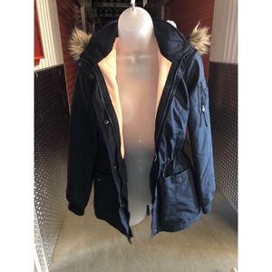 Hollister Winter Coat + Fur Hoodie